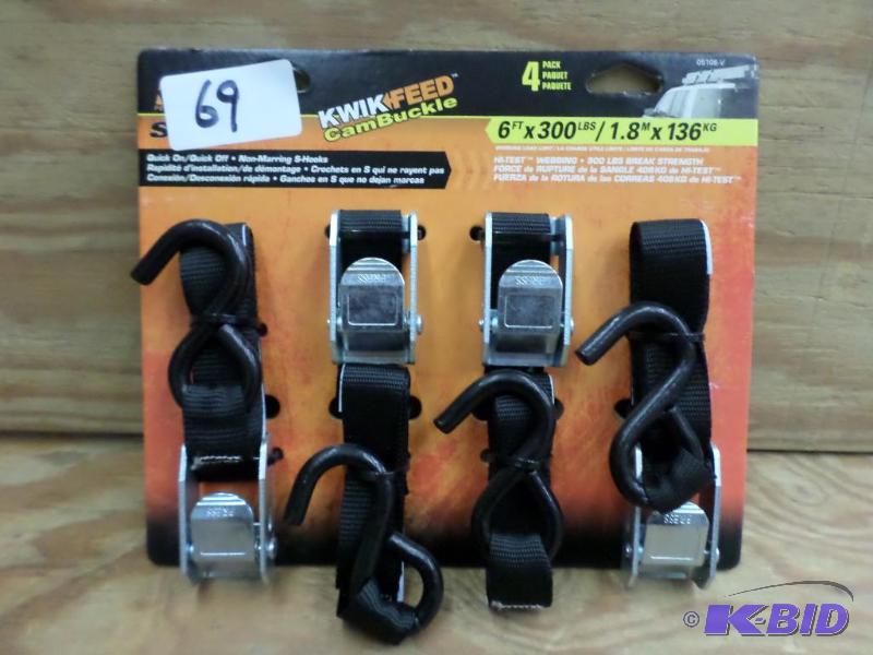 (4) New Keeper 6ft 300# Straps...