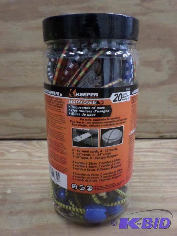 New Keeper 20-Pack Of Assorted Length Bungee ...