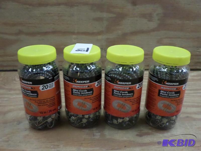 (4) New Keeper 20-Packs Of 10&quot Mini Bung...