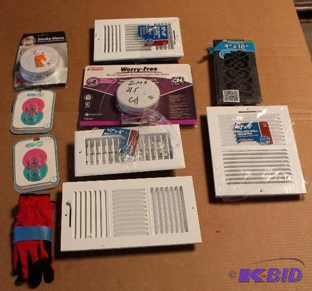 10 Item Lot Register Covers, Smoke Alarm and More