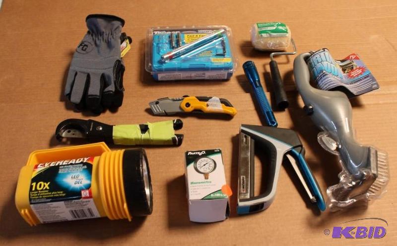 10 Item Lot LED Floating Lantern, Stapler, Grill Brush and More