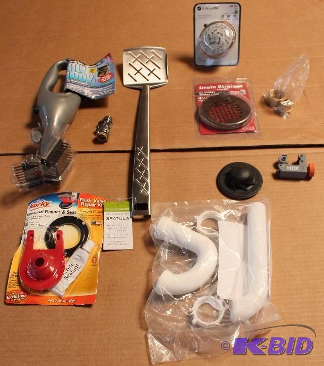 10 Item Lot Grilling Tools and A Variety of Plumbing Parts