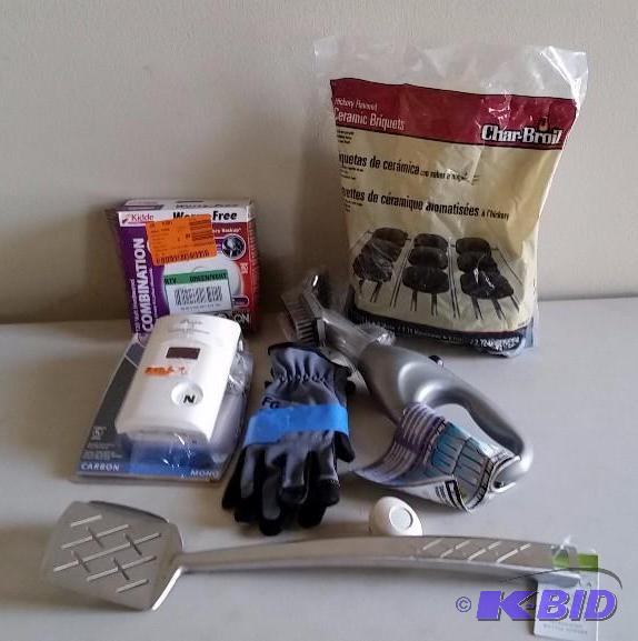 7 Item Lot Grilling Tools and Smoke CO detectors.