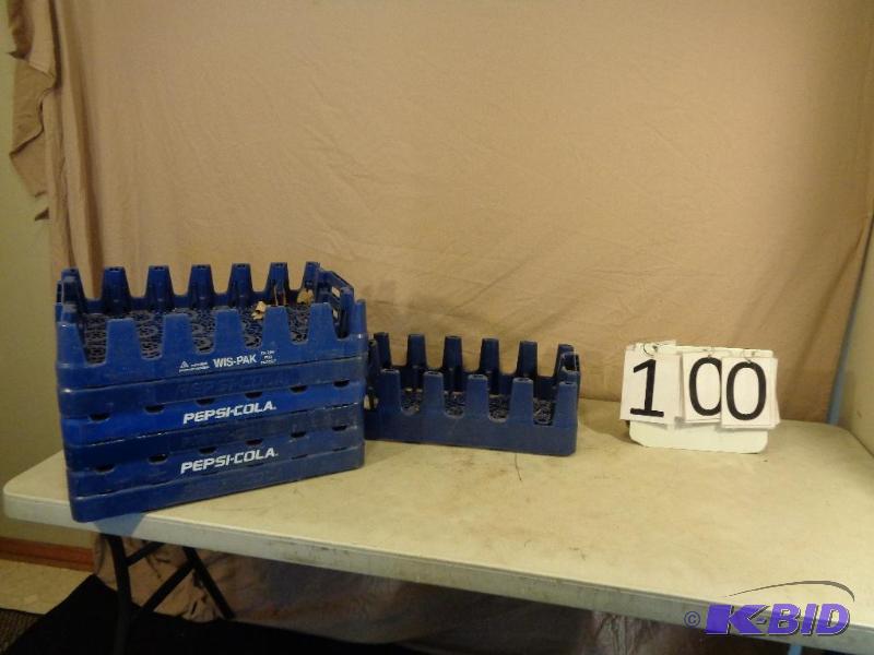 lot 100 image: 7 Plastic Pepsi Cola Bottle Holders. All need...
