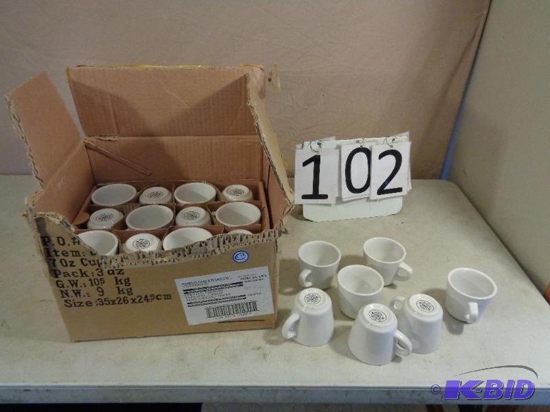 lot 102 image: Approximately 30 New Coffee Cups. Some need c...