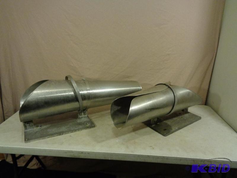 lot 109A image: 2 Assorted SS Chutes. Large Chute is approx 3...