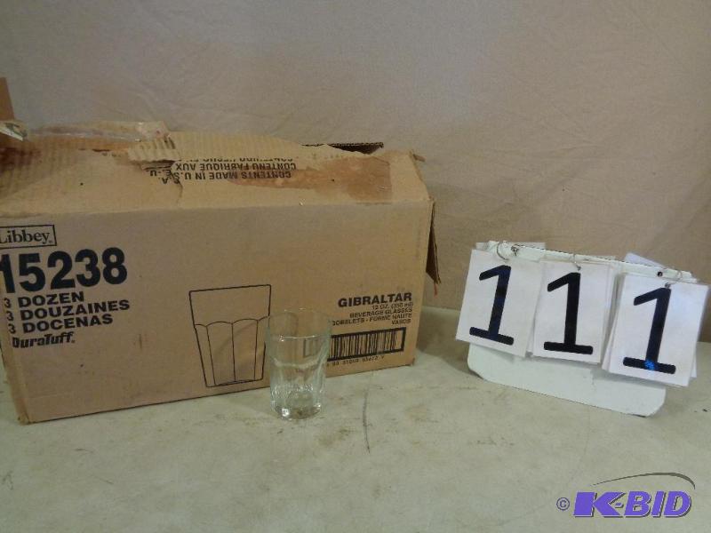 lot 111 image: Approximately 34 New Libbey&nbsp12 oz Bevera...