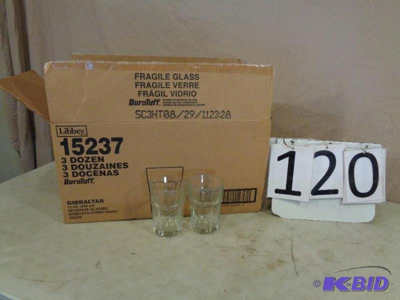 lot 120 image: Approximately 34 New Libbey&nbsp10 oz Bevera...