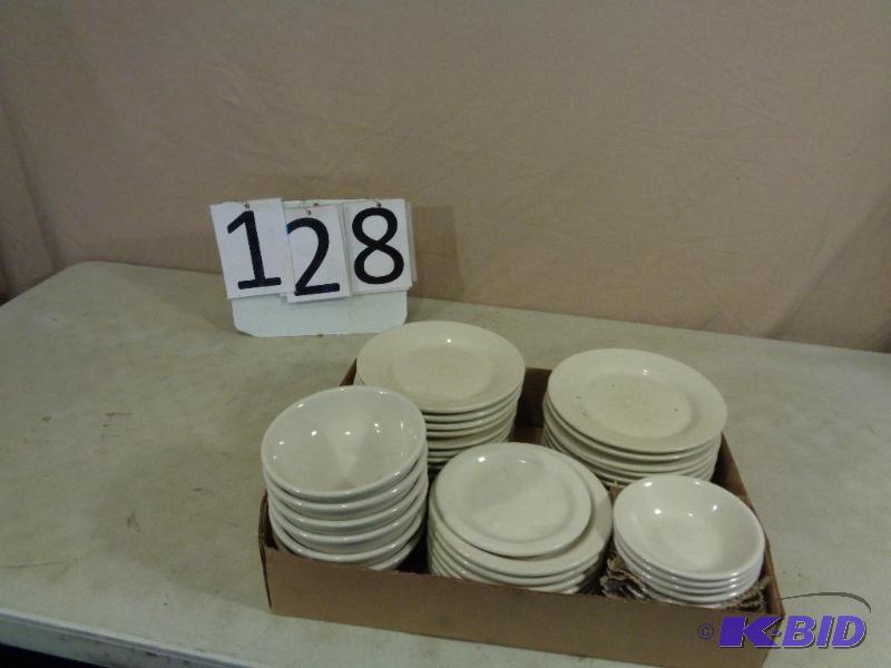 lot 128 image: Approximately 31 Assorted Saucers, 6 Bowls, a...