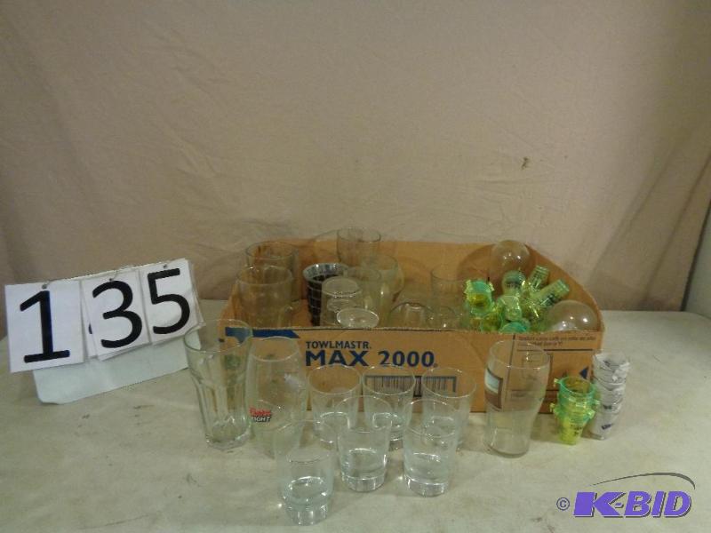 lot 135 image: Lot of Assorted Glasses. Baileys, Coors Light...