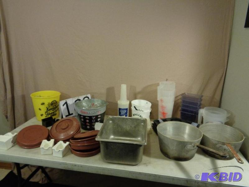 lot 138 image: Pans, Pitchers, Tortilla Warmers, Sugar Holde...