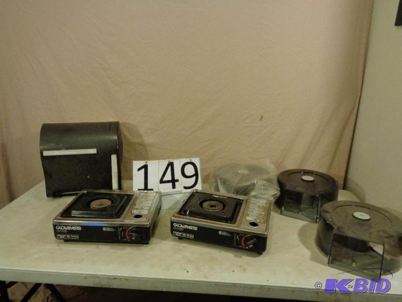 lot 149 image: 2 Glowmaster Gm1000&nbspPortable Burners, 3 ...