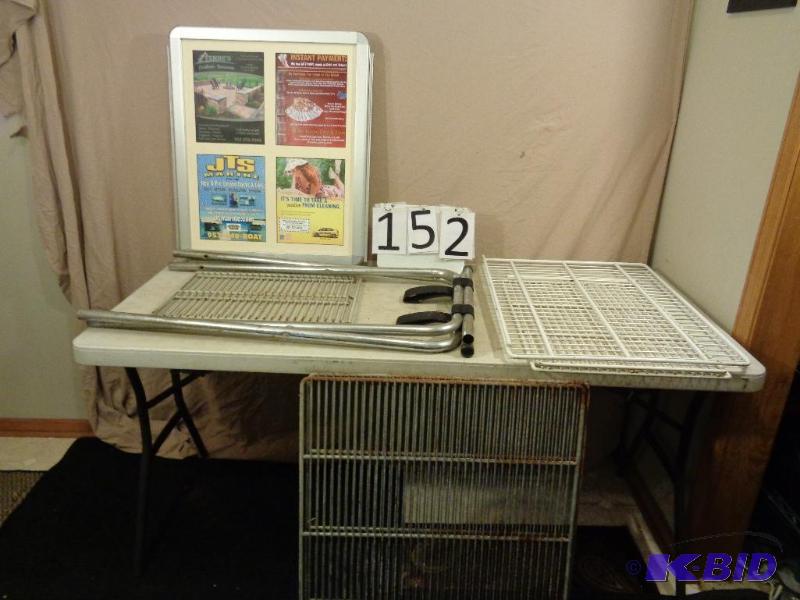 lot 152 image: Metal Bathroom Advertising Sign, OvenFridge ...