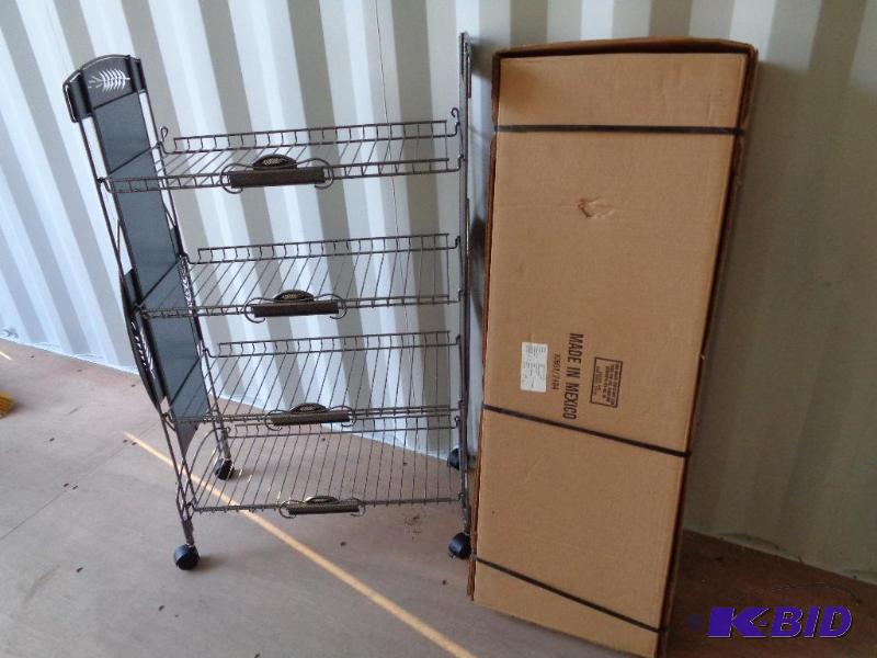 lot 66 image: 2 Shelving Units on Wheels