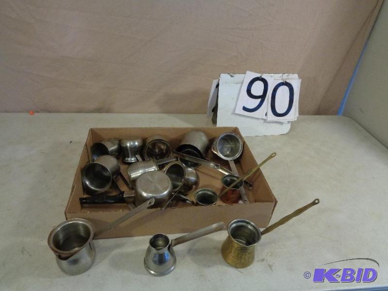 lot 90 image: Lot of Assorted Metal Scoop Laddles...