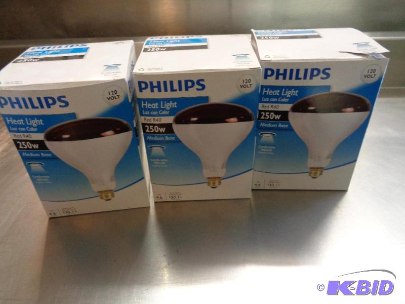lot 9A image: Heat Lamp Bulbs