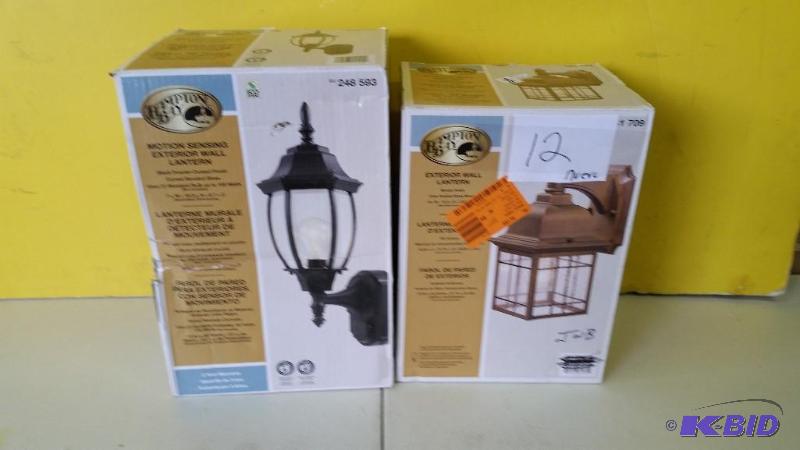 lot 12 image: Lot of 2 Exterior Wall Lamps