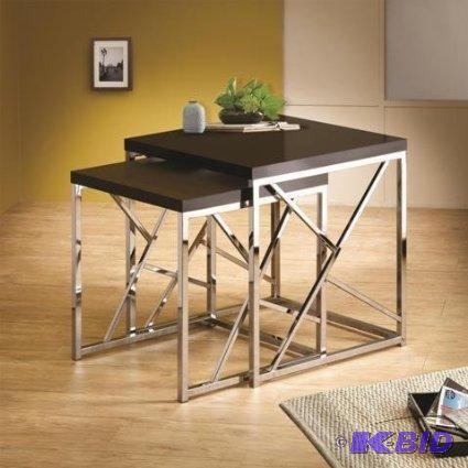 lot 120 image: Coaster 2-piece Modern Nesting Table Set