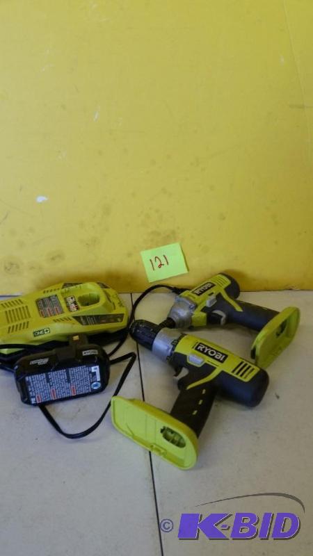 lot 121 image: Ryobi Friver Sets