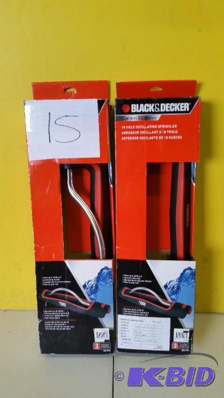 lot 15 image: Lot of 2 Black and Decker Sprinklers