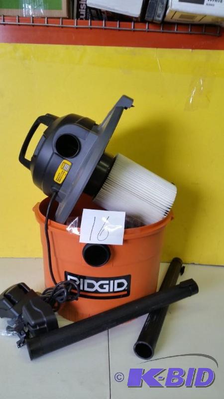 lot 16 image: Ridgid WetDry Vac