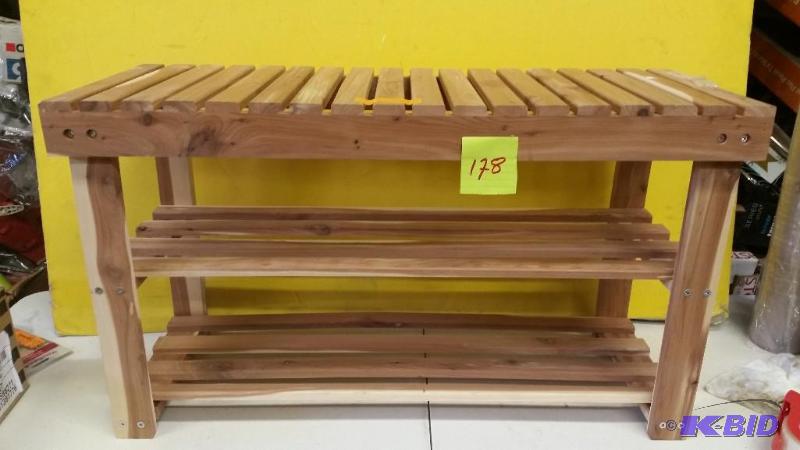 lot 178 image: Wood Shoe Bench