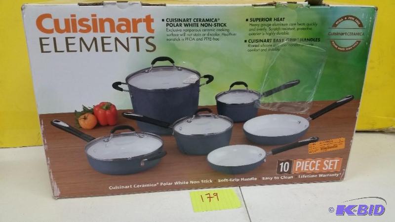 lot 179 image: Cuisinart 10 pc cookware set