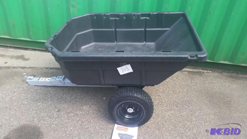 lot 203 image: AllfitHD  12.5 cu. ft. 1000 lb. Capacity Poly Swivel Dump Cart