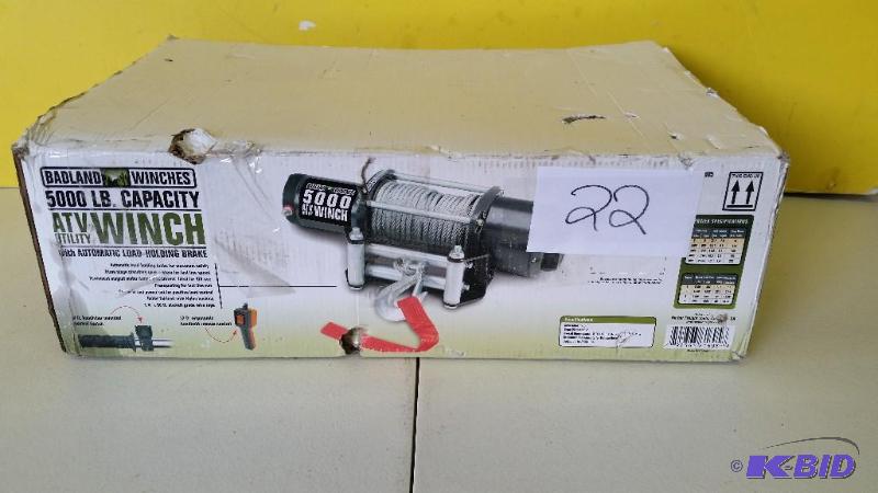 lot 22 image: 5000 LB Capaity Winch
