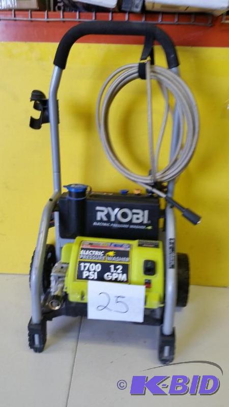 lot 25 image: Ryobi Preassure Washer 1700 PSI