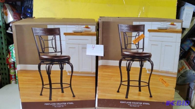 lot 4 image: Lot of 2 Portland Stools