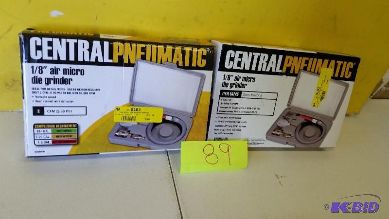 lot 89 image: Lot of 2 - 18 air micro die grinder