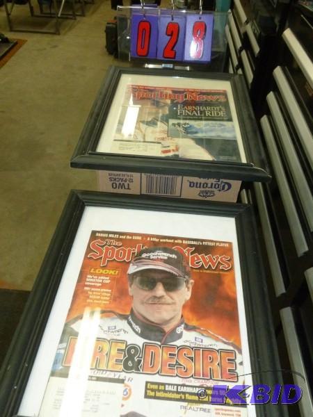 Dale Earnhardt framed magazine. As shown. Ter...