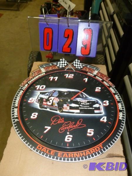 Dale Earnhardt clock with sounds. As shown. T...