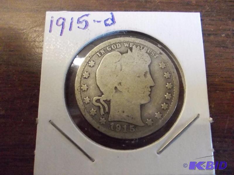 1915 D Barber Quarter...