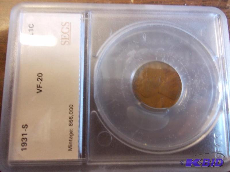 1931 S Lincoln Cent VF 20...