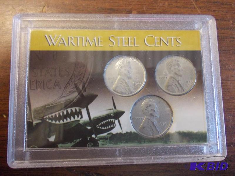 Set Of Wartime Steel Cents P,D.S...