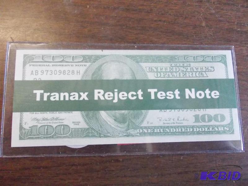 Tranex&nbspReject Test Note For Testing ATMs...