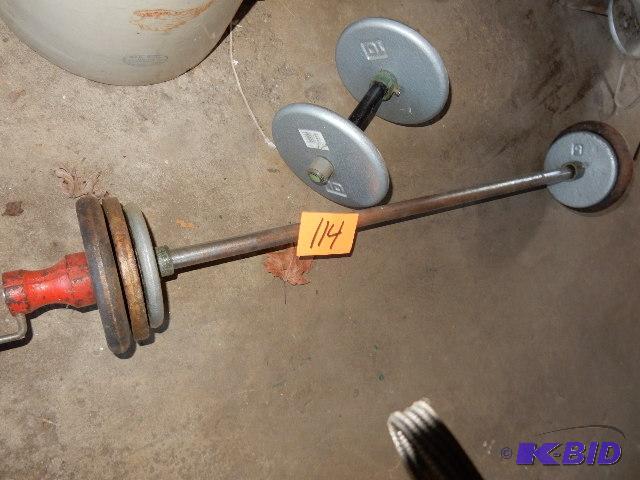 lot 114 image: Bar Bell Set