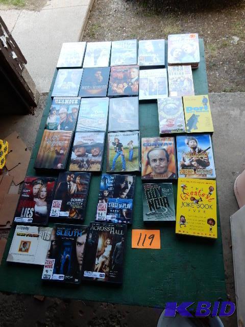 lot 119 image: Misc. DVDs and couple of VHS