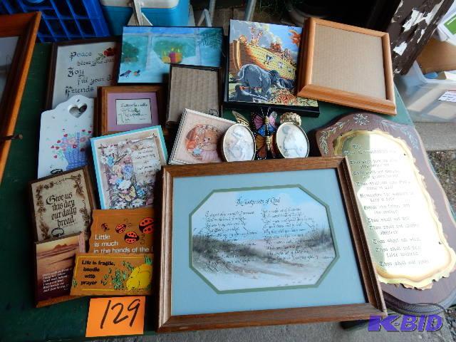 lot 129 image: Misc. Pictures and Placques