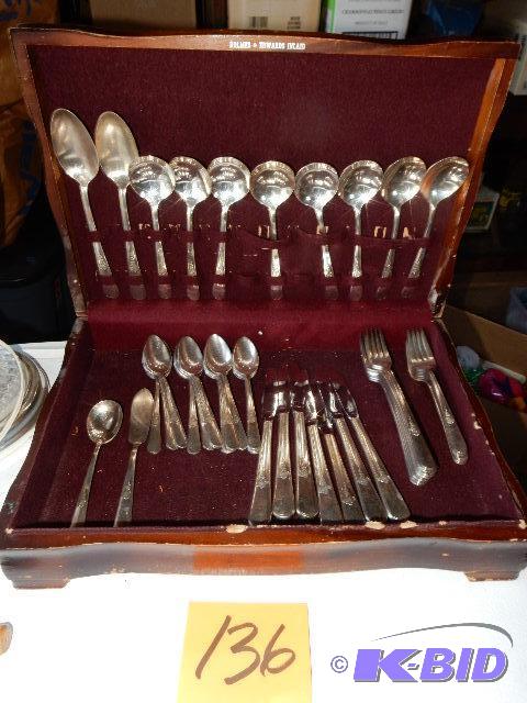 lot 136 image: HOLMES and Edwards Inlaid, Silver Plate Silver Ware Set