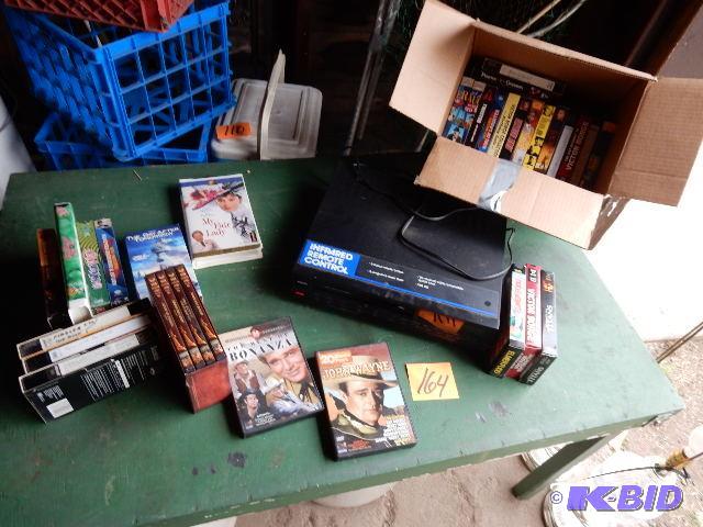 lot 164 image: RCA VHS RecorderPlayer and misc. VHS Tapes and DVDs