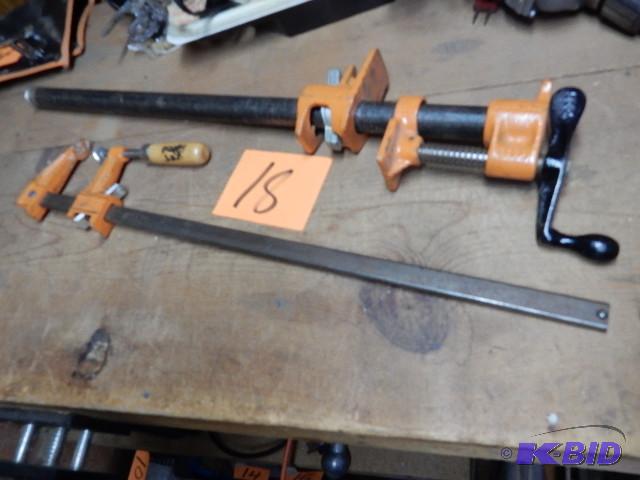 lot 18 image: Pony and jorgensen bar clamps