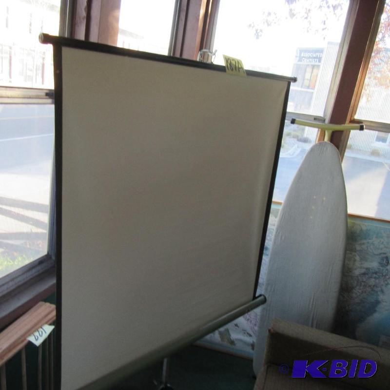 lot 187A image: Projector Screen and Ironing Board
