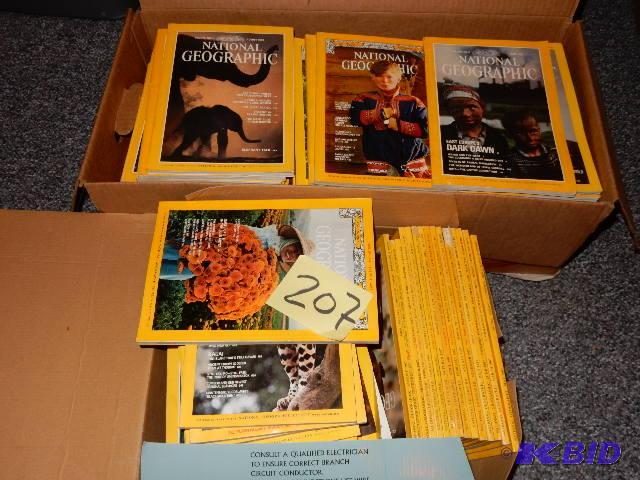 lot 207 image: Large lot of National Geographic Magazines
