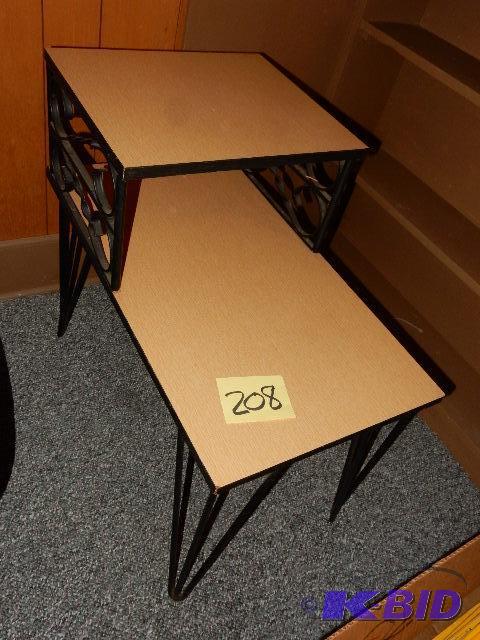 lot 208 image: 2 level MID MOD Side table