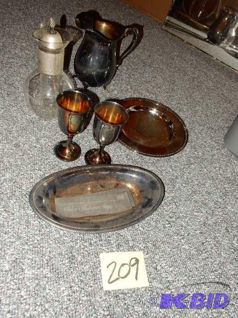lot 209 image: Silver Plate items as pictured