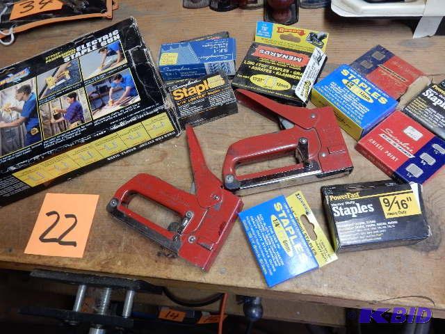lot 22 image: 3 Staple Guns and Staples