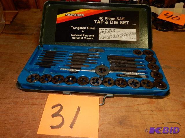 lot 31 image: 40 piece tap and die set